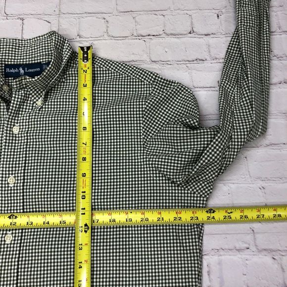 Vintage Ralph Lauren Men Custom Fit Button Shirt Size Large Plaid M114 -22 - Picture 4 of 14